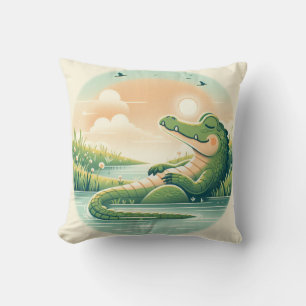 Alligator-Inspired Pillow