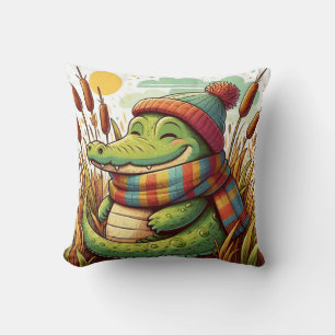 Alligator-Inspired Pillow