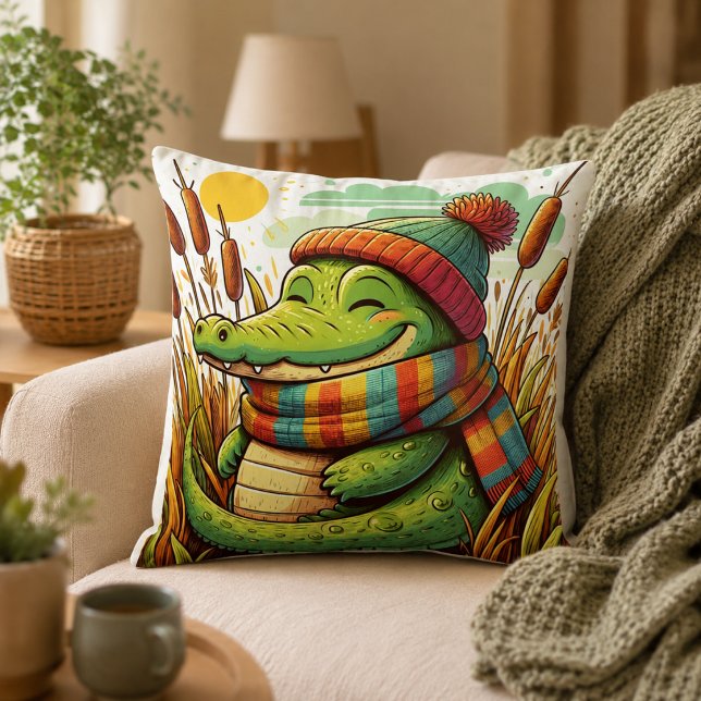 Alligator-Inspired Pillow  (Alligator-Inspired Pillow)