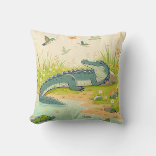 Alligator-Inspired Pillow
