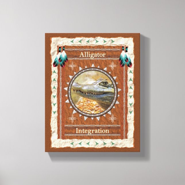 Alligator Integration Energy Canvas Print (Front)
