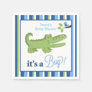 Alligator It's a Boy Custom Napkin