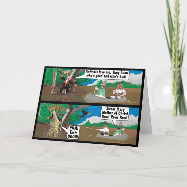 ALLIGATOR JOKE. CARD (Front)