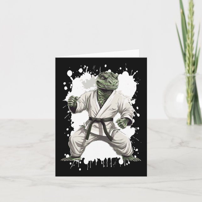 Alligator Karate Animal Fighter Judo  Card (Front)