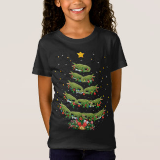 Alligator Lover Xmas Gift Alligator Christmas Tree T-Shirt