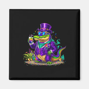 Alligator Mardi Gras Carnival Outfit For Mens Wome Magnet