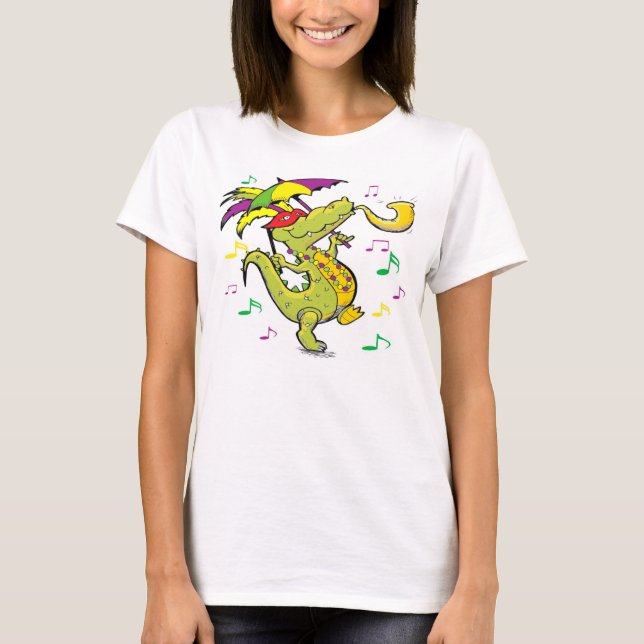 Alligator Mardi Gras women's Tee (Front)