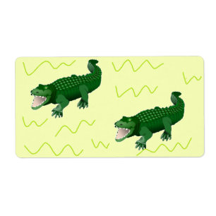 Alligator on yellow