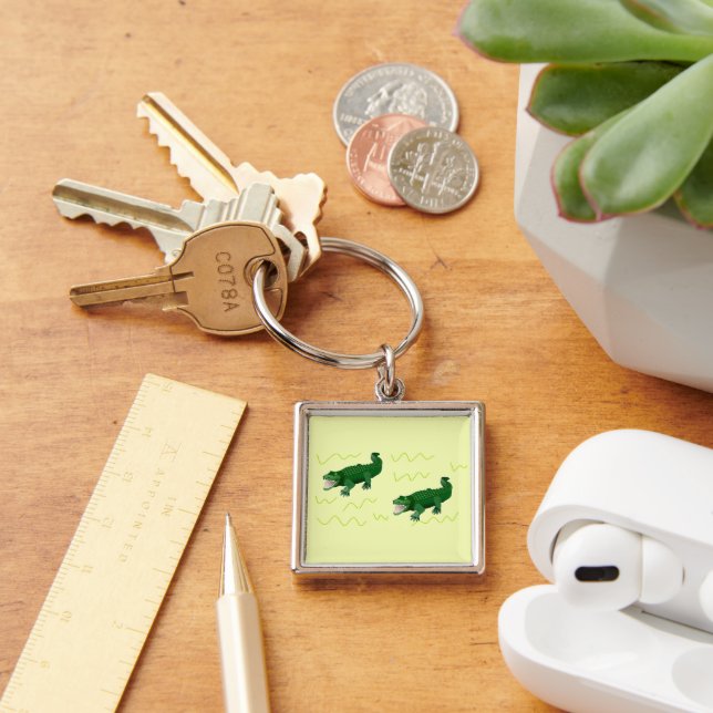 Alligator on yellow key ring (Desk)