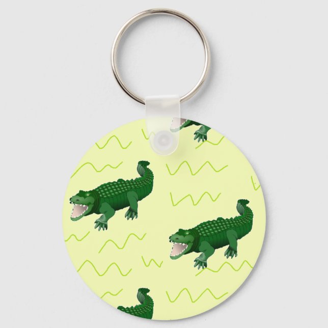 Alligator on yellow key ring (Front)