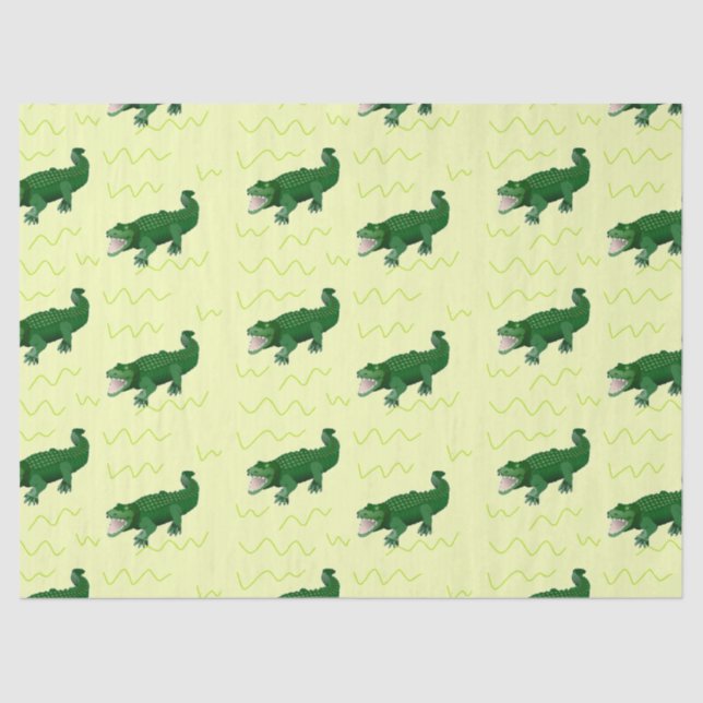 Alligator on yellow tissue paper (Front)