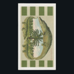 Alligator & Palms  Napkin<br><div class="desc">Gorgeous vintage alligator postcard repurposed on paper guest towels!</div>