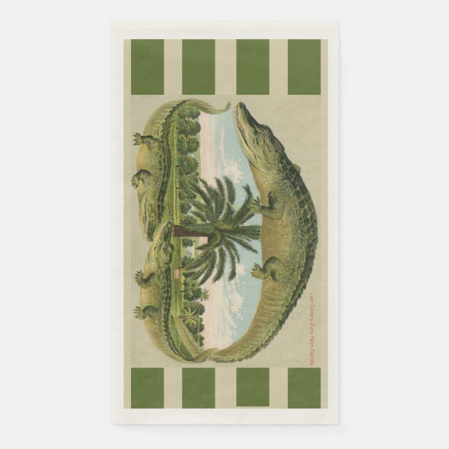 Alligator & Palms  Napkin (Front)