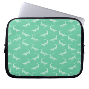 Alligator Pattern Vintage Art Alligators Design Laptop Sleeve