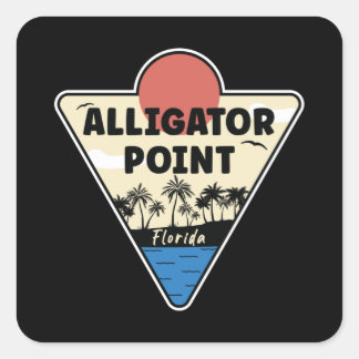 Alligator Point Florida Seashore Square Sticker