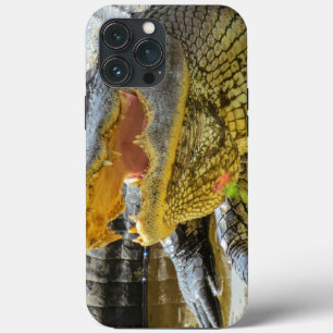 Alligator portrait. Face to face iPhone 13 Pro Max Case