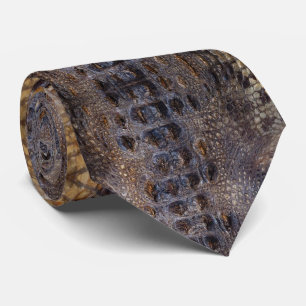 Alligator Print neck tie