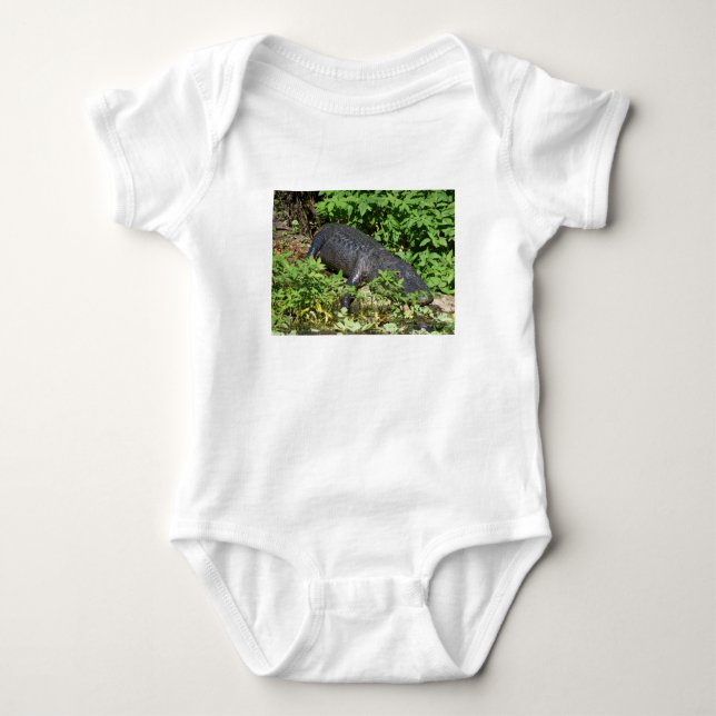 Alligator Silver River Baby Bodysuit (Front)