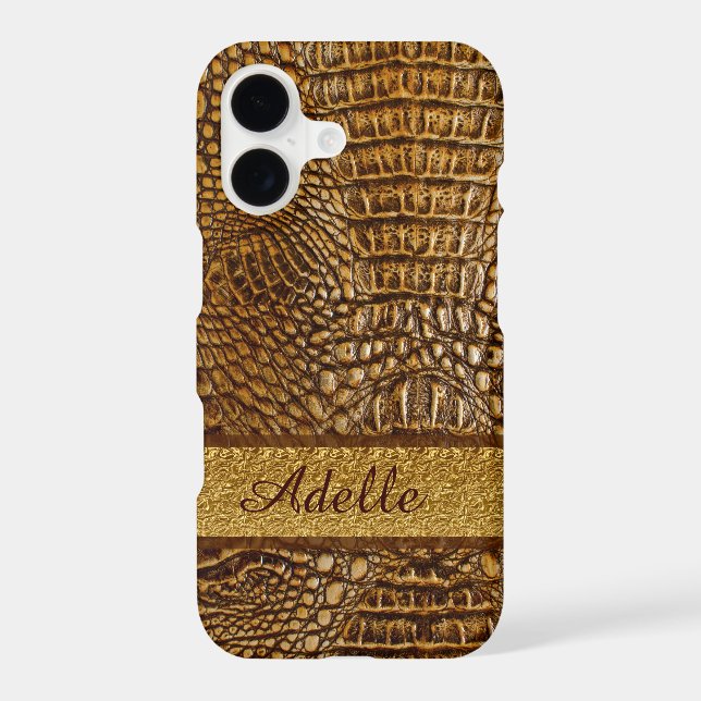 Alligator Skin iPhone 7 Case Custom Mobogram (Back)