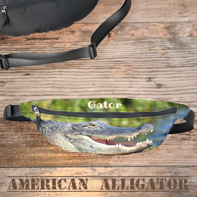 Alligator Smiling photographic Wildlife Boy's Name Bum Bags (Creator Uploaded)