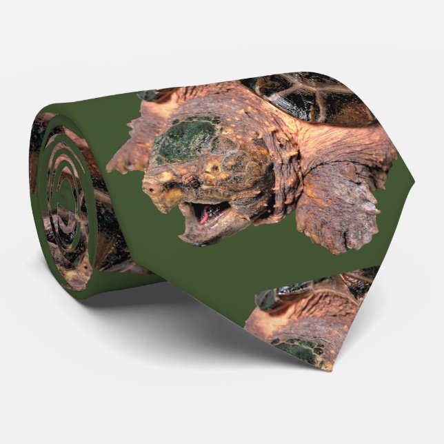Alligator snapping turtle ネクタイ tie (Rolled)