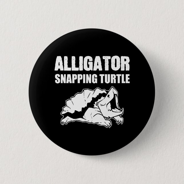 Alligator Snapping Turtle Animal Biologist Gift 6 Cm Round Badge (Front)