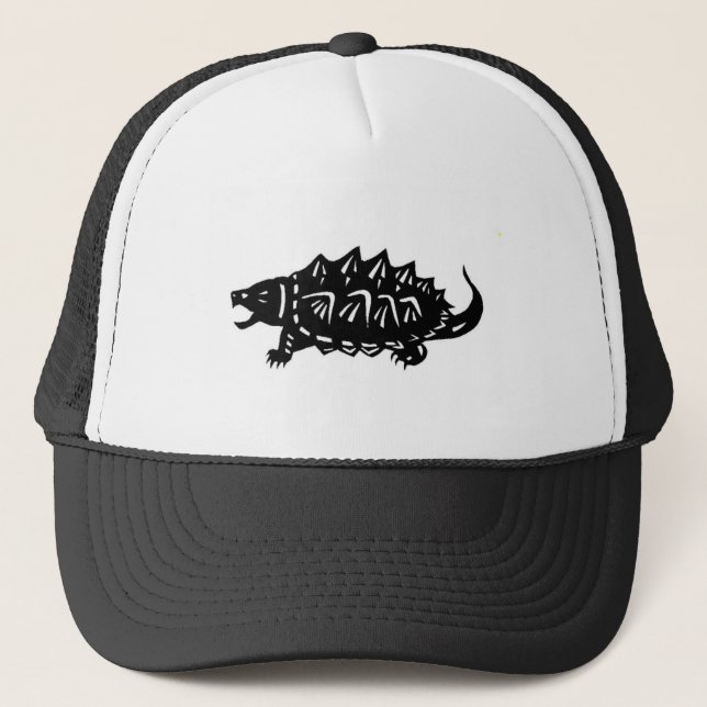 alligator snapping turtle, macroclemys trucker hat (Front)