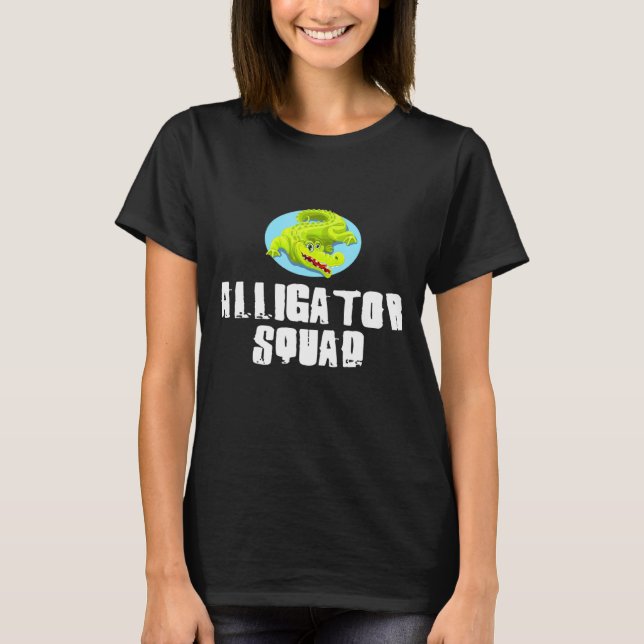 Alligator Squad Cool Animal T-Shirt (Front)