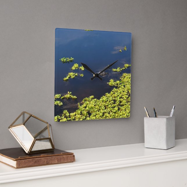 ALLIGATOR SQUARE WALL CLOCK (Office)