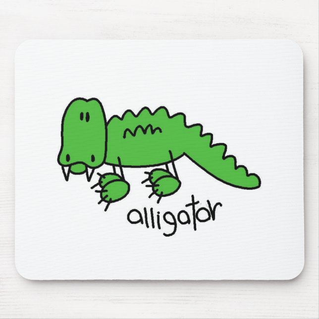 Alligator Stick Figure Mousepad (Front)