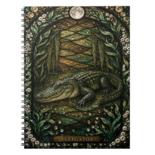 Alligator Still Swamp Illumina Stained Glass Notebook