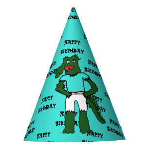 Alligator Surfer Birthday Hat