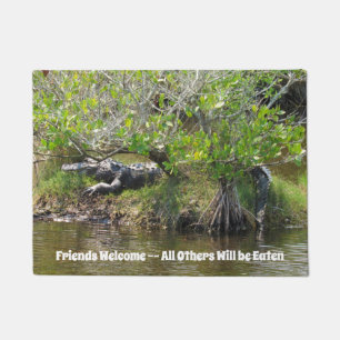Alligator Surrounds Tree - Personalised Doormat