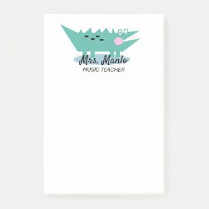 Alligator Teacher Script Name Post-it Notes