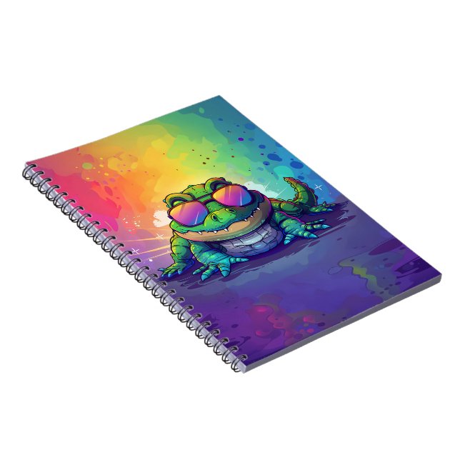 Alligator Wearing Sunglasses Notebook (Right Side)