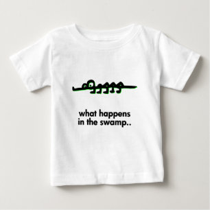 Alligator what happens in the swamp baby T-Shirt