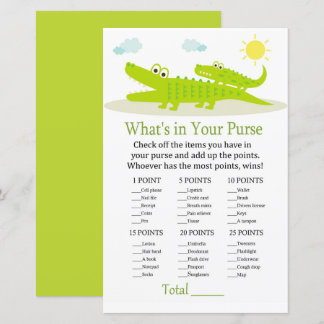 Alligator What's in your purse game baby shower