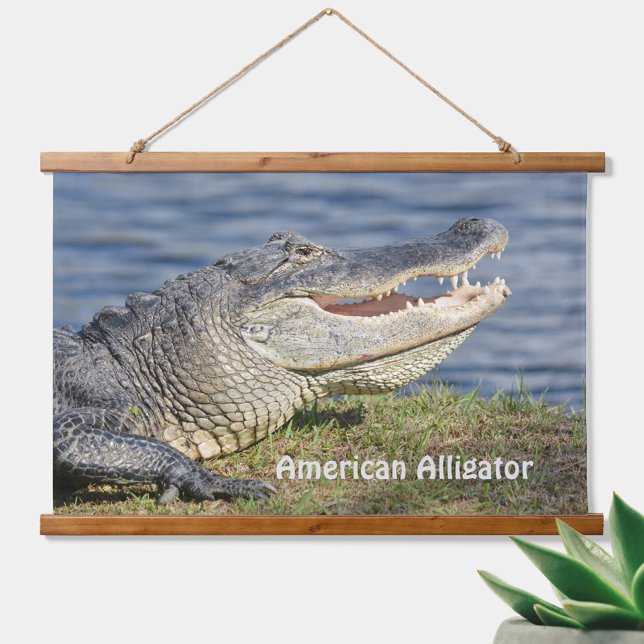 Alligator Wildlife Nature Closeup Photographic Hanging Tapestry (Creator Uploaded)