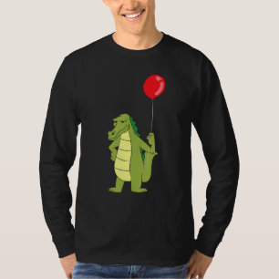 Alligator With Balloon Crocodile Birthday T-Shirt