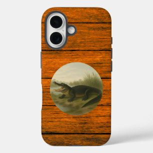 Alligator Wood Grain iPhone 16 Case
