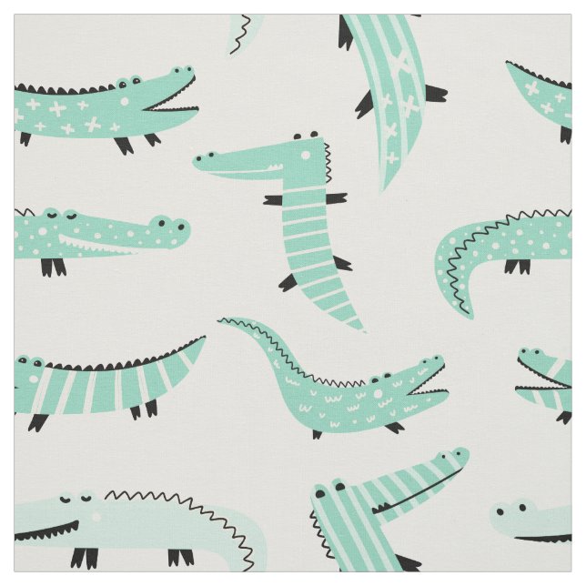 Alligators All Around Fabric (Swatch)
