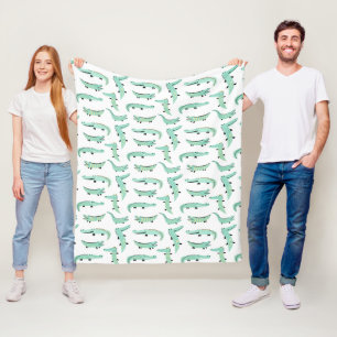 Alligators All Around Fleece Blanket