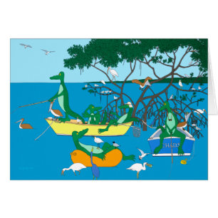 Alligators fishing