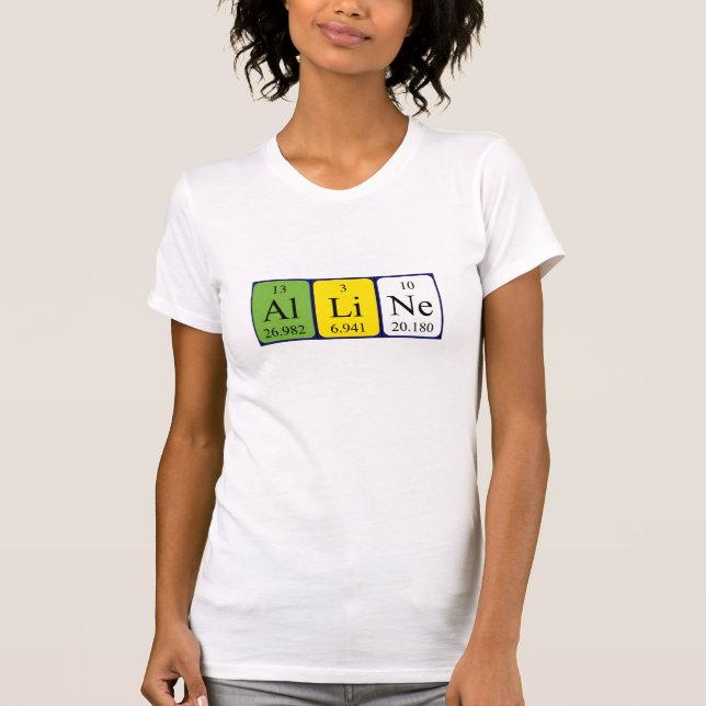 Alline periodic table name shirt (Front)