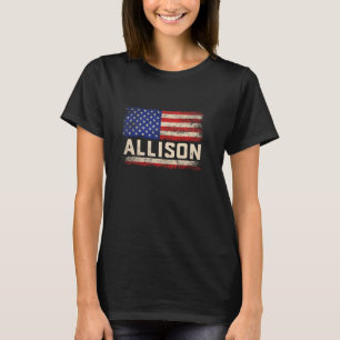 Allison Last Name Shirt Allison Name American Flag