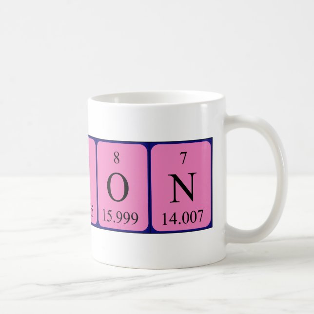 Allison periodic table name mug (Right)