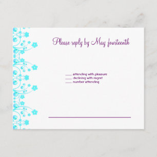 Allison Rachel Flowers & Pearls RSVP Card