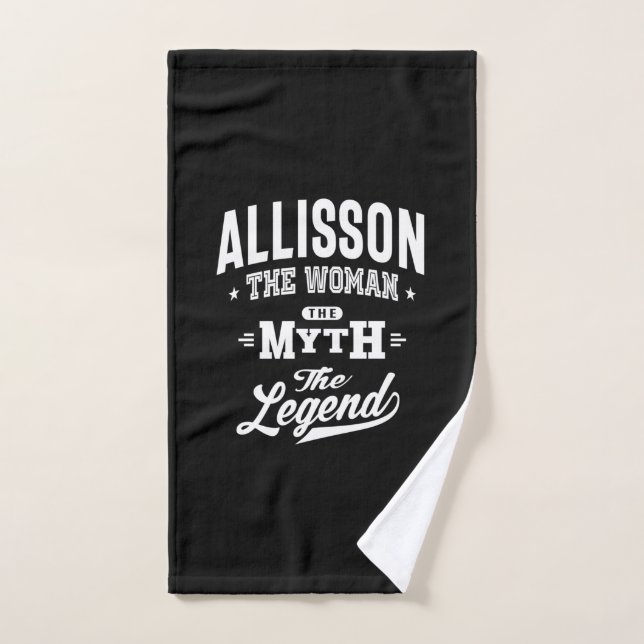 Allisson Personalised Name Birthday Gift Hand Towel (Hand Towel)
