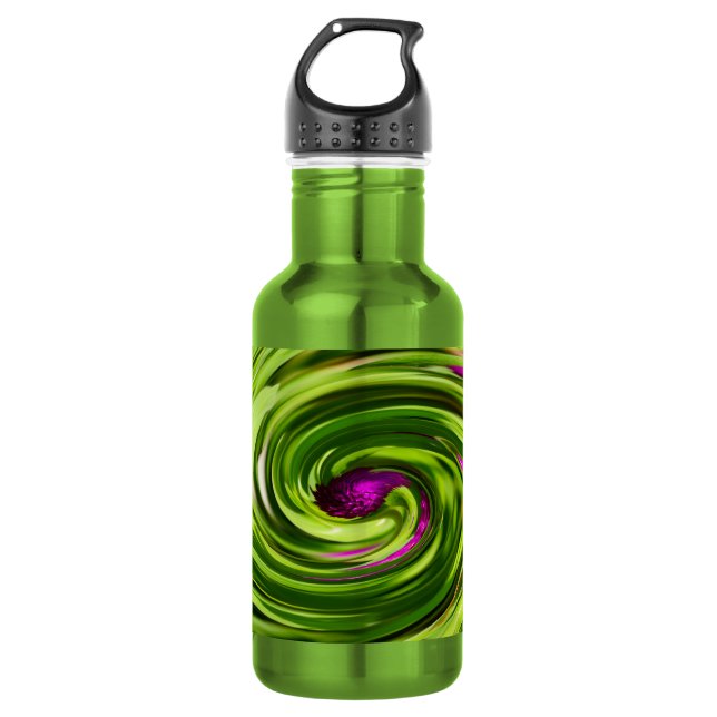 Allium Abstract Stainless Steel Water Bottle (Front)