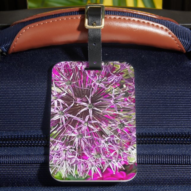 Allium & Summer Flowers Luggage Tag (Front Insitu 2)